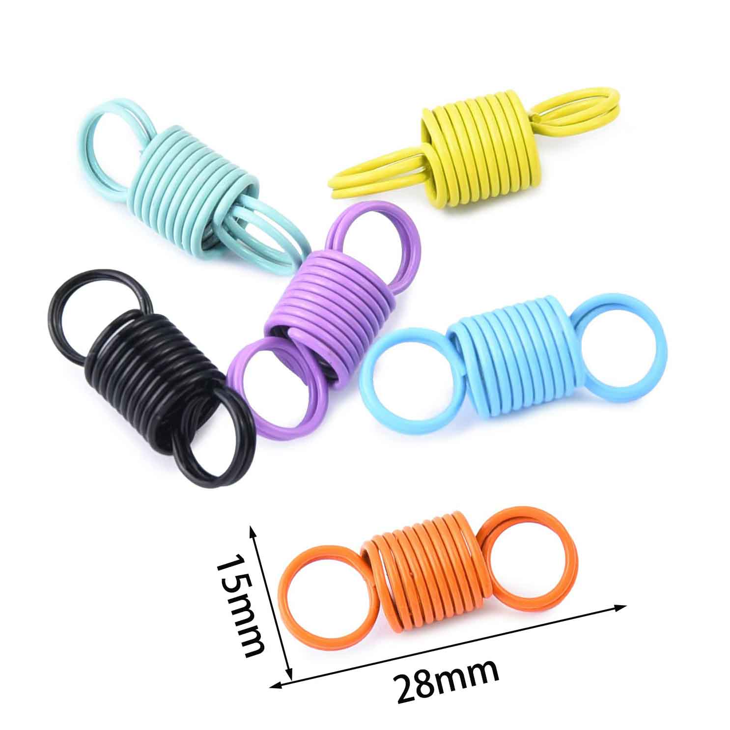 Fiasrel 10/20/50pcs Multifunctional Decorative Buckle DIY Keyring Connection Buckle Double Coil Spring Jewelry Accessories