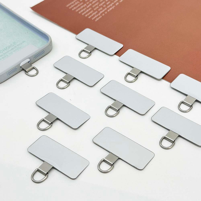 Fiasrel 2/10pcs Stainless Steel Universal Mobile Phone Lanyard Patch Metal Safety Ultra-thin Mobile Phone Strap Accessories