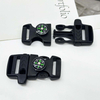 Fiasrel 1/5/20pcs Multifunctional Black Release Buckle Emergency Survival Compass Whistle Quick Release Buckle Flint Firestarter for Paracord Bracelet Outdoor Camping Emergency Survival Travel Kits