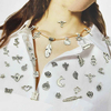 Fiasrel 50pcs 50 Types Vintage Metal Silver Alloy Charms Pendant for DIY Handmade Bracelets Neacklaces Earrings DIY Jewelry Accessories