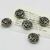 Fiasrel 10/50pcs Antique Alloy Round Hollow Heart Star LOVE Pendant for Jewelry Making Pendant