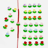 Fiasrel 20/50/100 Pairs Jelly Style Gradient Glass Tulip Flower Beads for DIY Jewelry Making Handcrafted Necklace Earring Accessories