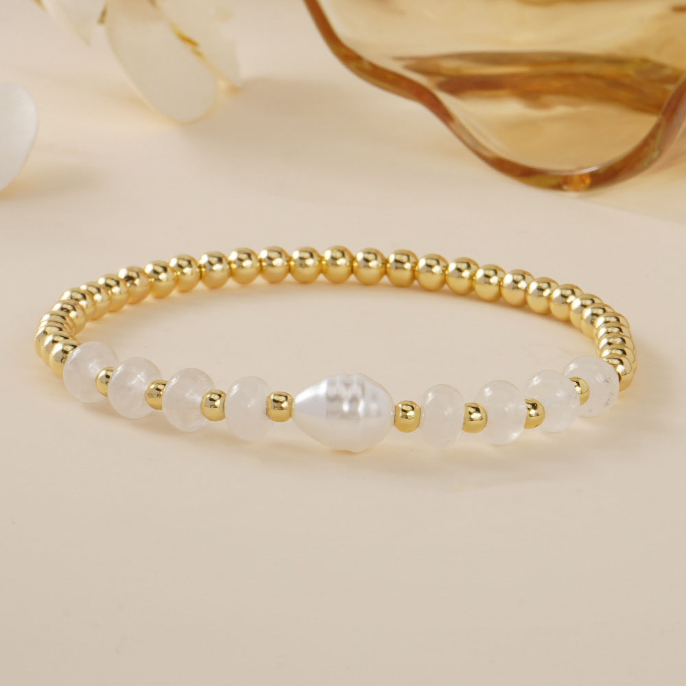 Fiasrel New Trendy Mother's Day Mama Golden Beads Stretch Adjustable Bracelets