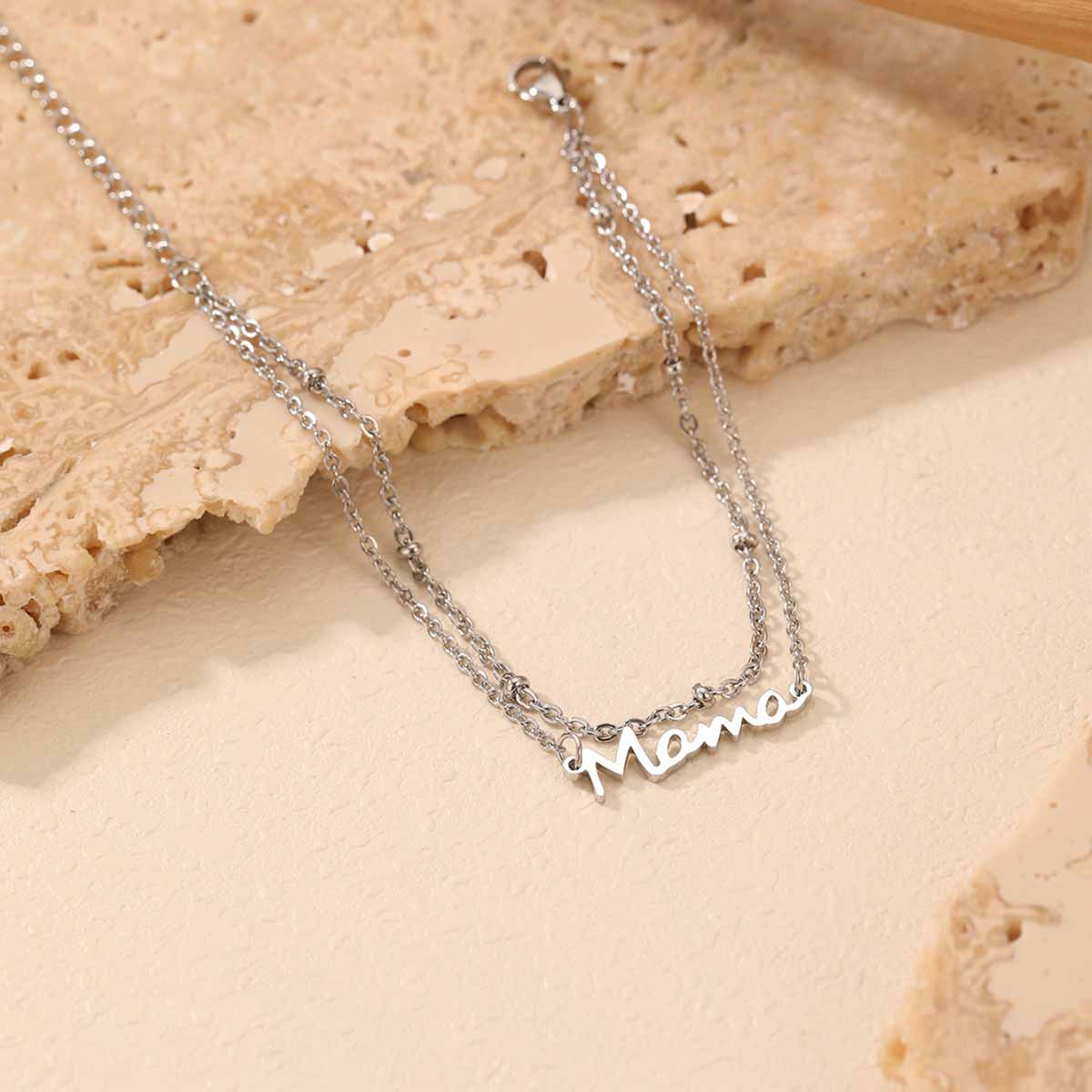 Fiasrel Personalized Mothers Day Gift Jewelry Gold Plated Stainless Steel Bracelets 