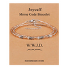Fiasrel Inspirational Minimalist Picasso Stone Beaded Bracelet Adjustable Stainless Steel Bangles 