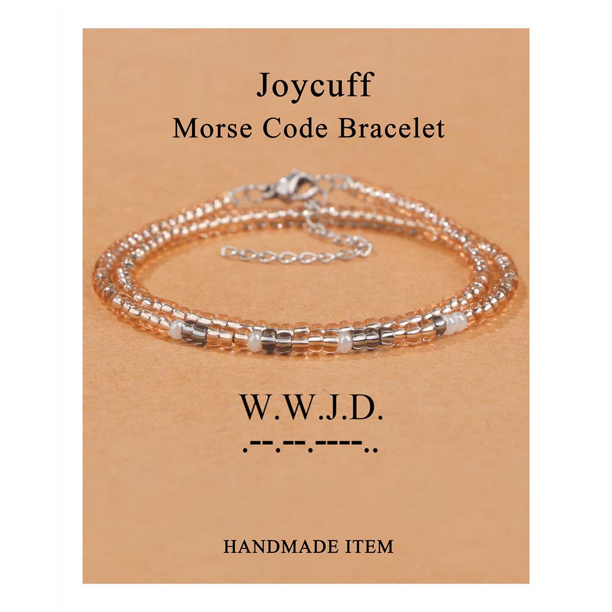 Fiasrel Inspirational Minimalist Picasso Stone Beaded Bracelet Adjustable Stainless Steel Bangles 