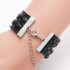 Fiasrel IFashion Multi-layer Braided Leather Bracelet with Gem Jewelry 'Mom Time' for 