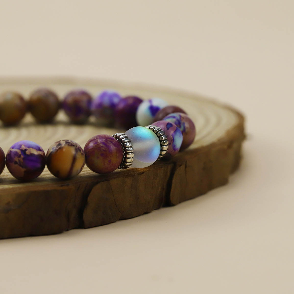 Fiasrel Black Rutilated Mother's Day Gift Card Bracelets Natural Crystal Stone Bead Bracelet