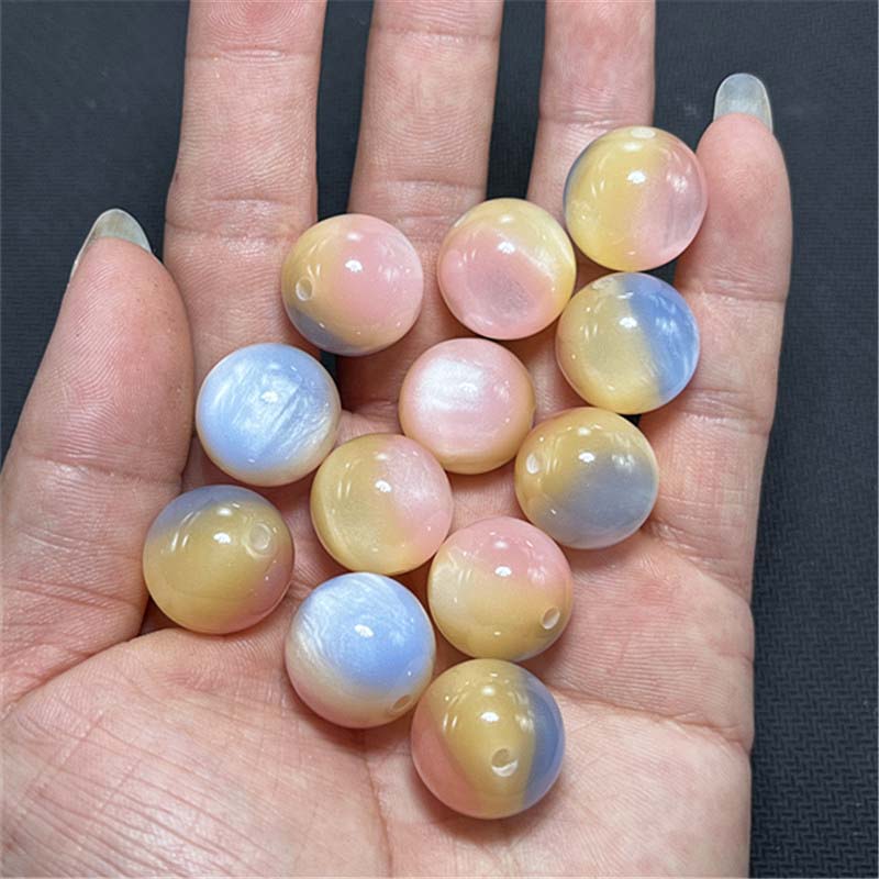 Fiasrel 16MM Resin Eye color Round Beads Loose Hand Beaded Handmade Diy Bracelet Necklace Accessor