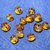 Fiasrel 2025 Blessing Beads - Citrine Barrel Beads with Pixiu Totem & Auspicious Inscriptions Peace & Joy Jewelry Components