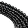 Fiasrel 1bundle 4-16mm Black Round Beads - Onyx Crystal Glass Beads for DIY Jewelry & Bead Curtains
