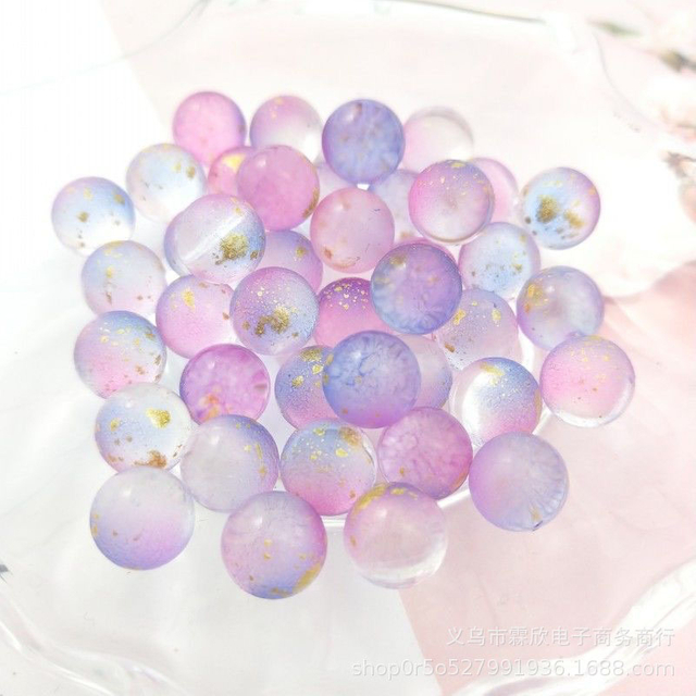 Fiasrel 10mm 20pcs Hole-less Round Beads DIY Antique-style Jewelry Accessories for Hairpins OrnamentsMaterials