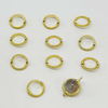 Fiasrel 50/200pcs 8/10mm Silvery Golden Ring Bead Frame Oval Spacer Bead Connectors for DIY Necklace Bracelet Earrings Charms Jewelry Making Supplies
