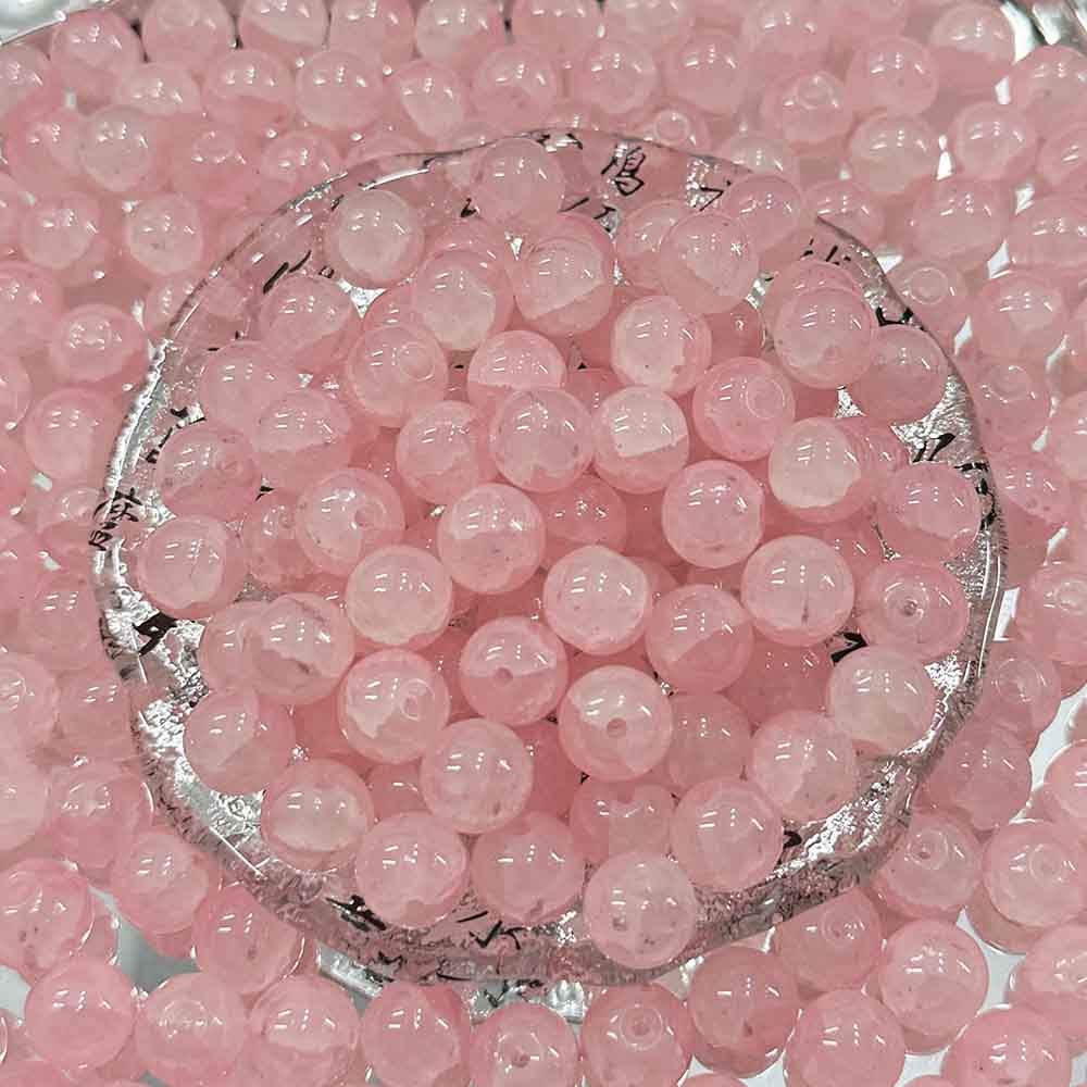 fiasrel 10mm Gradient Cracked Glass Jade Beads - Loose DIY Beads for Handmade Jewelry Accessories