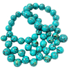 fiasrel 1bundle Green Turquoise Drum Beads - Tibetan Round Spacer Beads for DIY Jewelry Making
