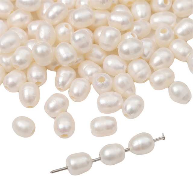 fiasrel 1bundle Natural Freshwater Pearl DIY Jewelry Supplies for Handmade Bracelets & Necklaces