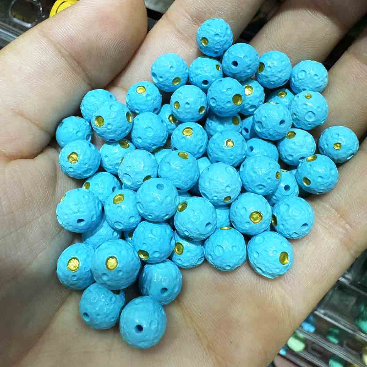 fiasrel 1bundle Natural Magnesite & Meteorite Beads for DIY Bracelet Making 