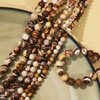 fiasrel 1bundle Australian Zebra Jasper Beads - Natural Striped Stone Loose Beads for Handmade Bracelets & Necklaces