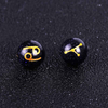 fiasrel 1bundle 10mm Gold-Foiled Zodiac Beads – Single Decorative Beads DIY Loose Beads for Jewelry Making & Crafts