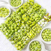 fiasrel 1bundle Green-toned Ceramic Loose Beads Set for DIY Bracelets Round, Heart, Star & Novelty-shaped Handmade Beading Supplies