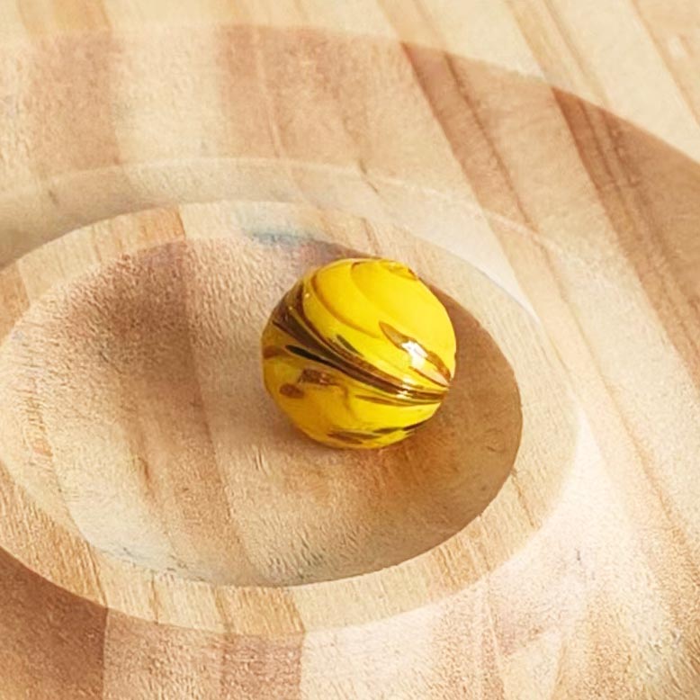 fiasrel 1bundle Handcrafted 12mm Peacock Tail Pattern Glass Beads for DIY Jewelry Accessories Phoenix Tail-style Colored Glass Beads