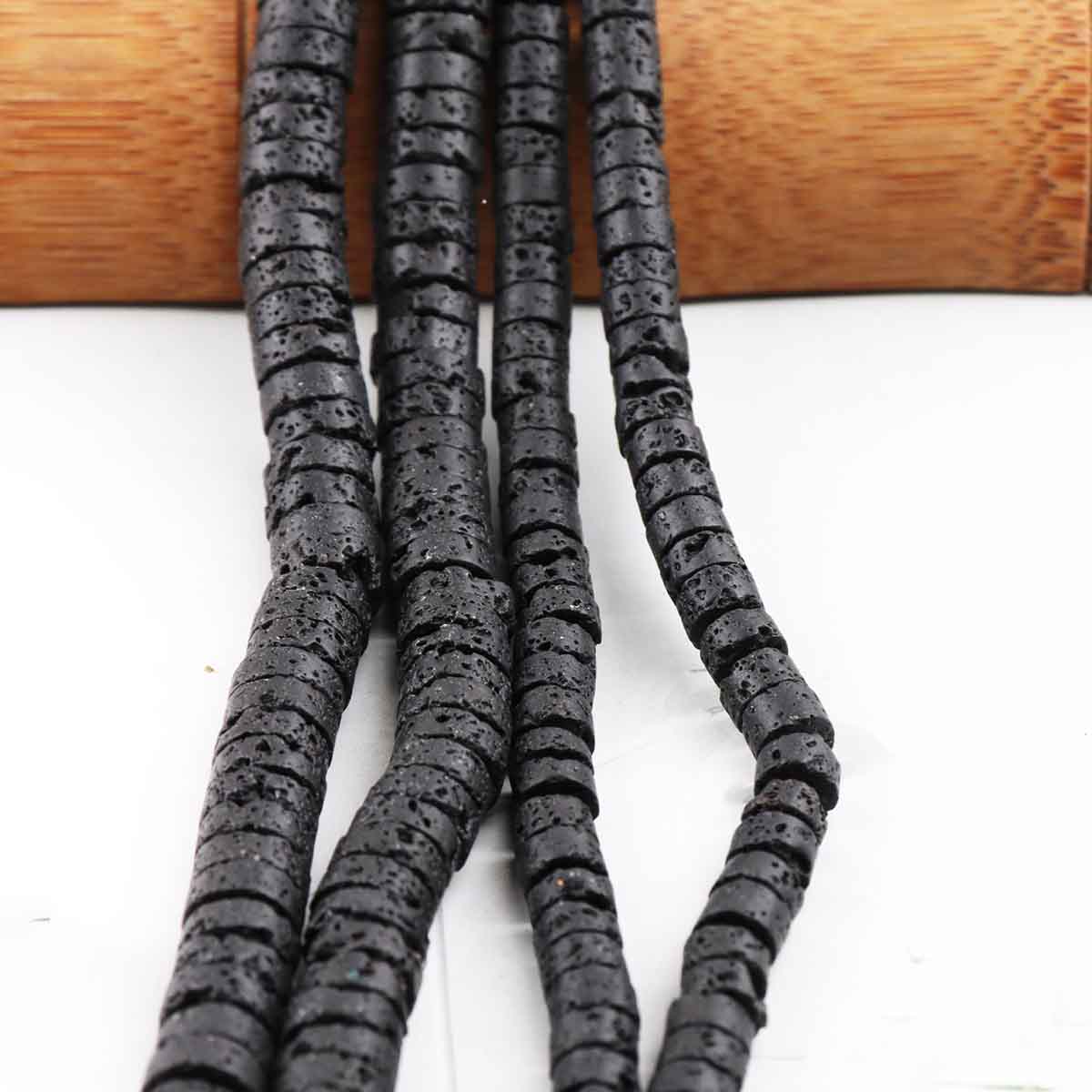 fiasrel 1bundle Volcanic Stone Spacer Beads - Loose DIY Beads for Handmade Fashion Bracelets & Necklaces 