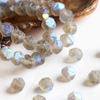 fiasrel 1bundle 8mm Czech Meteorite Blue Candlelight Glass Beads - British Cut Vintage Style