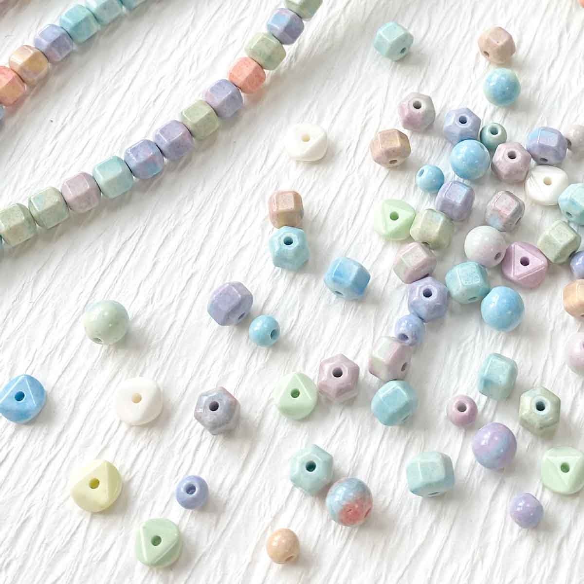 fiasrel 1bundle Natural Stone Alashan Rainbow Stone Faceted Round Beads – DIY Beading Materials for Jewelry Making