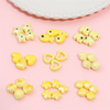 fiasrel 1bundle Yellow Ceramic Loose Beads – Whimsical Hand-Painted Cartoon Beads for DIY Bracelet, Necklace & Phone Charm Crafting