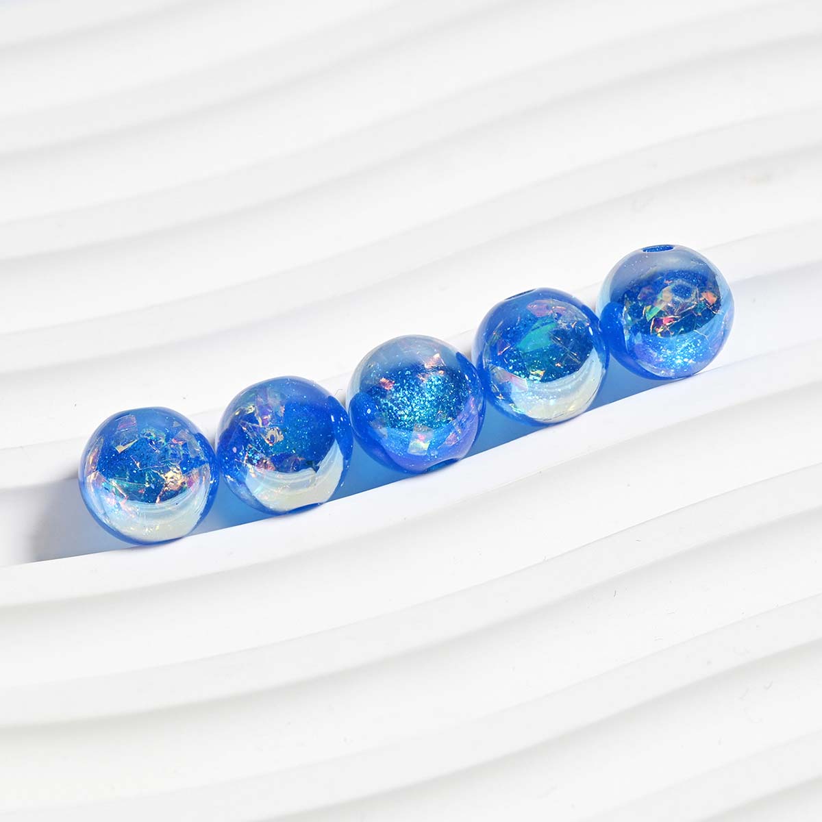 fiasrel 1bundle Heidi Multicolor Round Beads with Straight Holes - Loose Stringing Beads for DIY Jewelry & Phone Charm Accessories