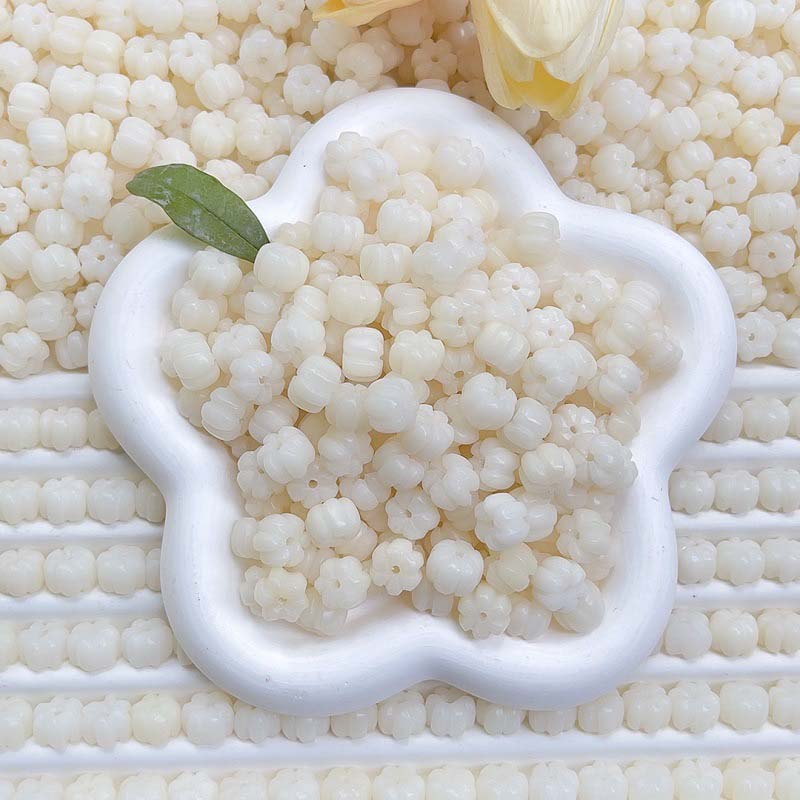 fiasrel 1bundle DIY Pumpkin Bodhi Bead Bracelet – Buddhist & Craft Prayer Bead Accessories