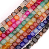 Fiasrel 10Pcs/Bag 8mm Natural Stone Agate Onyx Square Sugar Cube Beads DIY Jewelry Making