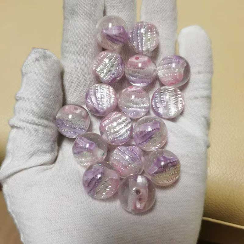 fiasrel 1bundle New Resin Tri-Color Oil Painting Beads Premium DIY Loose Beads for Bracelets Phone Charms & Jewelry Accessories