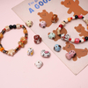 fiasrel 1bundle Hand-Painted Cute Standing Dog & Fox Ceramic Beads DIY Craft Supplies for Handmade Bracelets & Jewelry Making