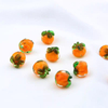 fiasrel 1bundle Ancient-style Glazed Persimmon & Peanut Beads – Luminous DIY Hanfu Hairpin Accessories 
