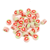 Fiasrel 1000pcs 10mm Fruit soft clay beads - strawberries