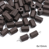 Fiasrel Matte coffee-colored ceramic diy beads