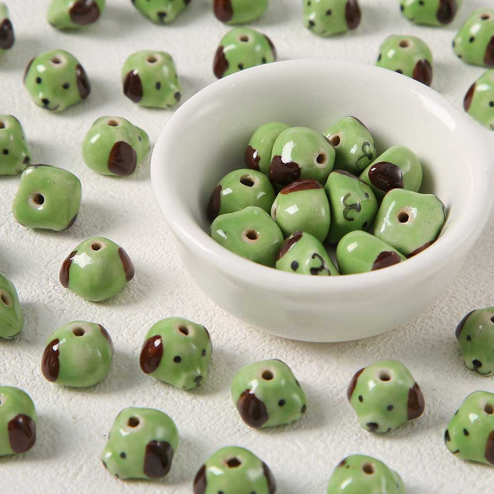 Fiasrel Cute hand-painted animal ceramic beads