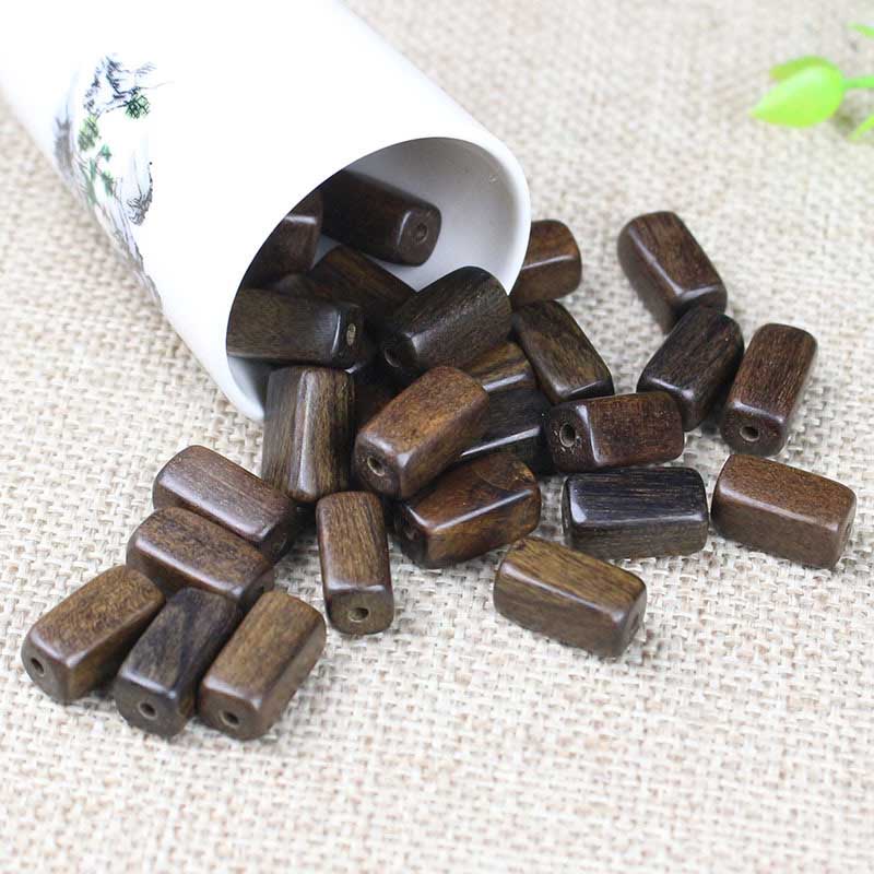 Fiasrel 13mm rectangular wooden bead Buddhist prayer beads accessory