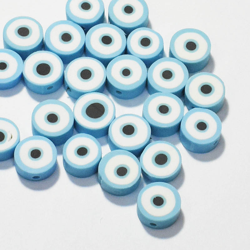 Fiasrel 10mm Colored soft clay eye beads