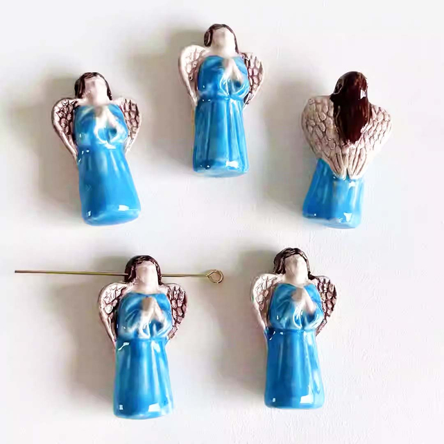 Fiasrel Angel color hand-painted ceramic beads