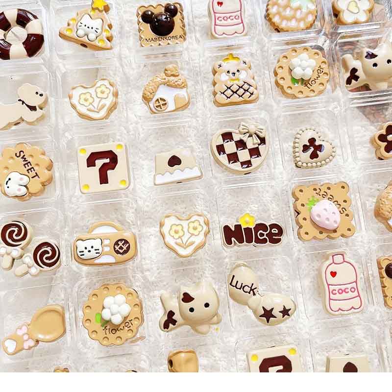 Fiasrel Cute coffee-colored ceramic beads