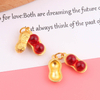 Fiasrel diy Ancient-style golden peanuts Drop Pendant