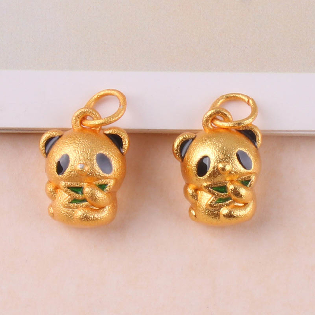 Fiasrel diy Three-dimensional panda Drop Pendant