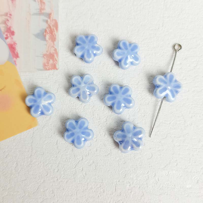 Fiasrel Fresh and delicate floral ceramic beads