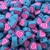 Fiasrel 1000pcs Kaleidoscope, peach heart, soft ceramic beads