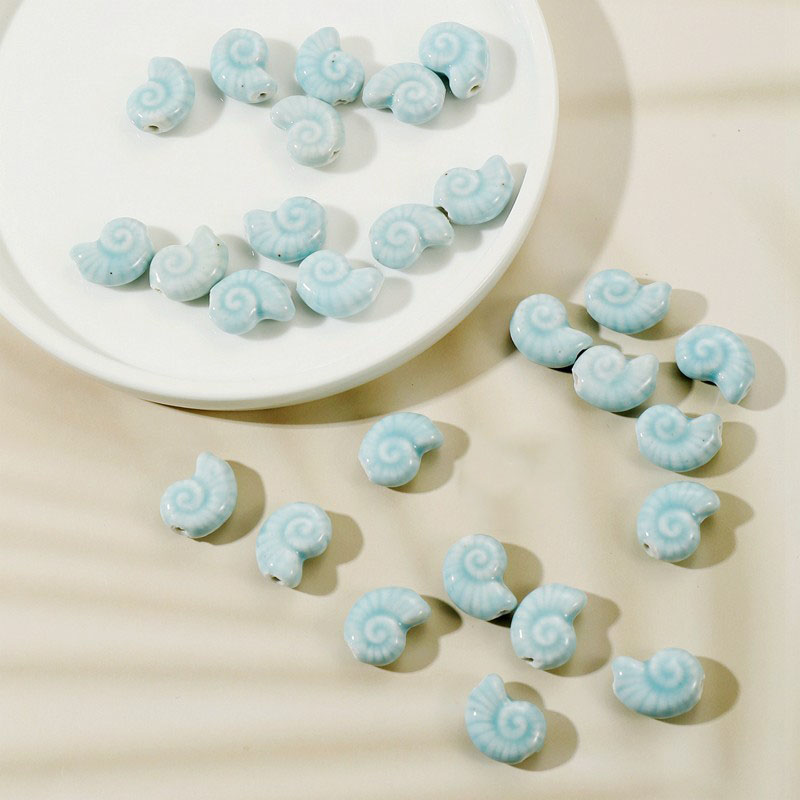 Fiasrel Colored snail shell ceramic beads