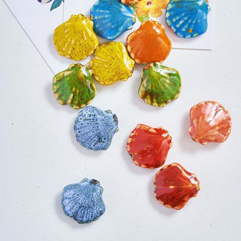 Fiasrel Multicolored shell ceramic beads