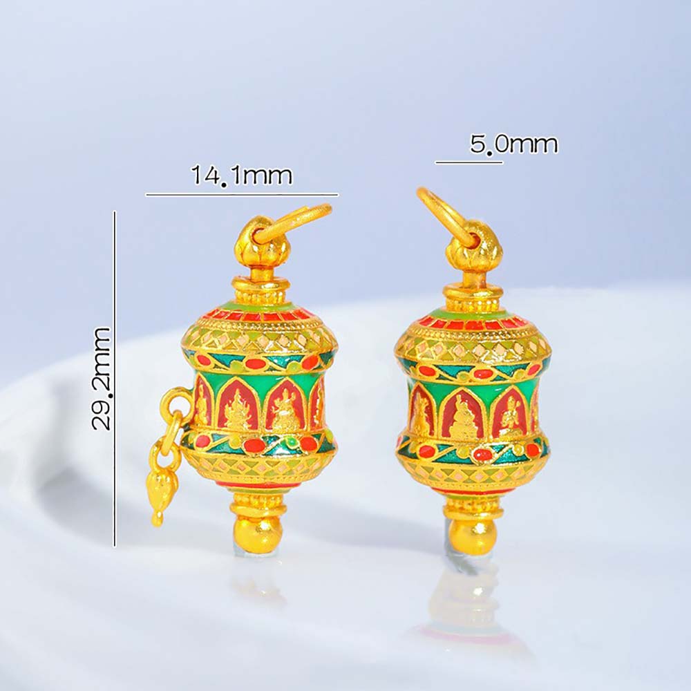 Fiasrel DIY Prayer wheel Drop Pendant