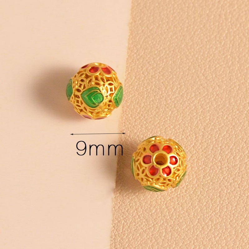 Fiasrel Hollow ball spacer beads-1 Drop Pendant